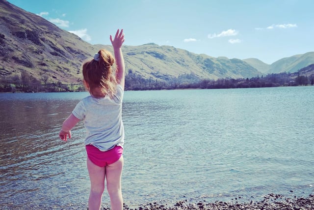 Lake Ullswater. Summer by the lake with my littlest girl