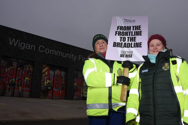 Ambulance service workers Denise Rice and Alice Clegg
