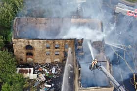 Arial footage was able to identify how effective the water jets were applying water onto the fire, and spotted a burning gas pipe within the building,