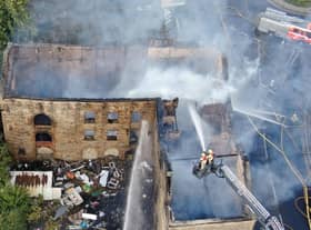 Arial footage was able to identify how effective the water jets were applying water onto the fire, and spotted a burning gas pipe within the building,