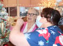 LEFT TO RIGHT: Ellen Nichols (Resident at Norley Hall) and Marie Hayes (Care  Assistant)