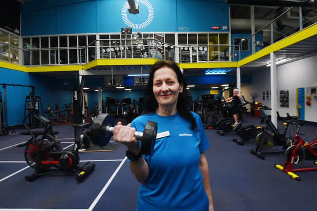 Carol Winstanley lost 11 stone and this inspired her to become a personal trainer, pictured at Total Fitness Wigan.