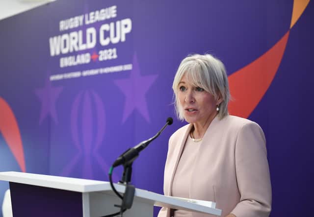 Nadine Dorries managed to confuse rugby league with union, while speaking at an event for the Rugby League World Cup.