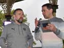 Mal Brannigan with Colin Murray at the Party in the Park