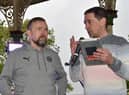 Mal Brannigan with Colin Murray at the Party in the Park