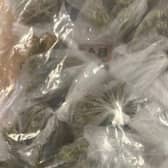 Police found the man carrying a large amount of cannabis