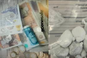 The money and drugs seized