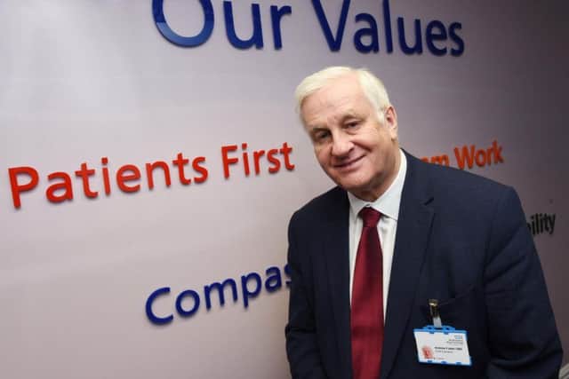 Andrew Foster, chief executive of WWL who is retiring, during the opening of Wigan Infirmary's COPD unit