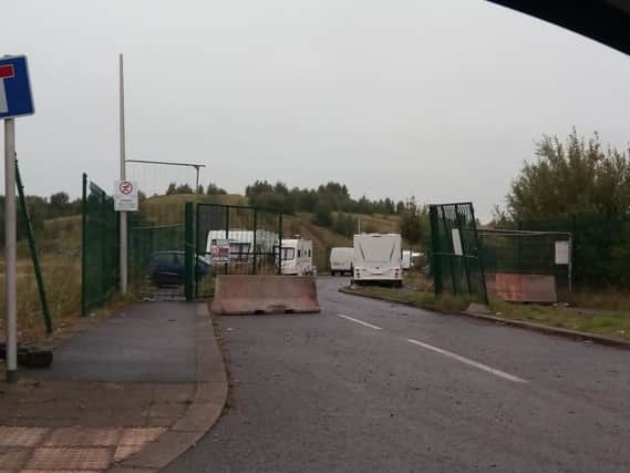 Travellers in Tinsley Park Way, off Crankwood Road