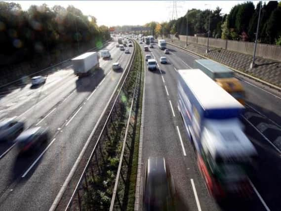 There are long delays on the motorway