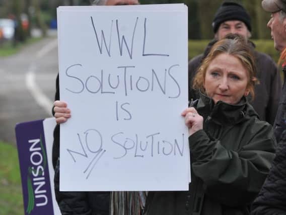 The protest is against a move to WWL Solutions