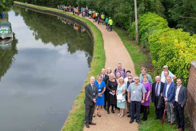 The re-opening of the canal towpath. Photo by Darren Robinson