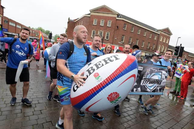Wigan Typhoons RUFC in the parade
