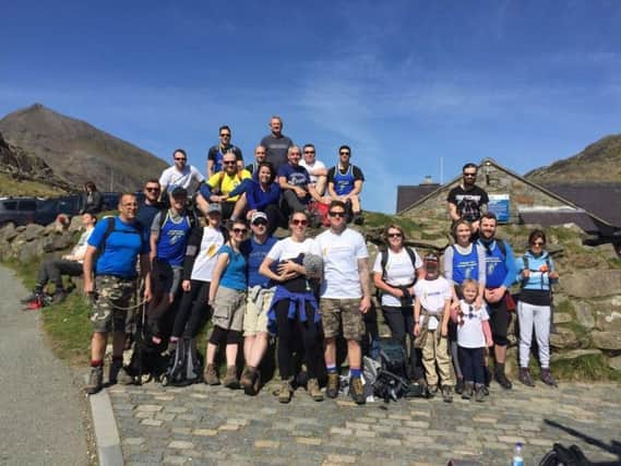 Family and friends who climbed Snowdon