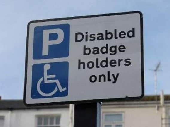A blue badge sign, similar to ones which have been ignored by some borough motorists