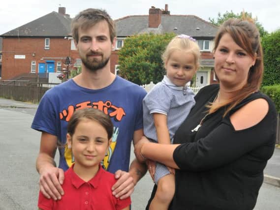 Tomas and Karolina Nasalis and children Elena, seven, left, and Rebecca, four, have been victims of hate-crime since moving to Wigan