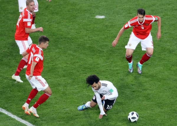 Mo Salah during Egypt's World Cup clash against Russia