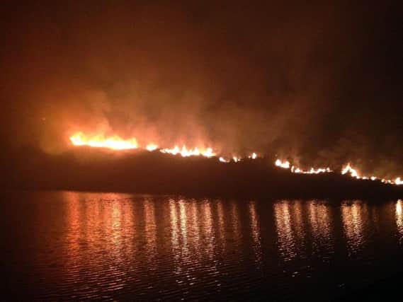 Saddleworth Moor fire rages on Tuesday night