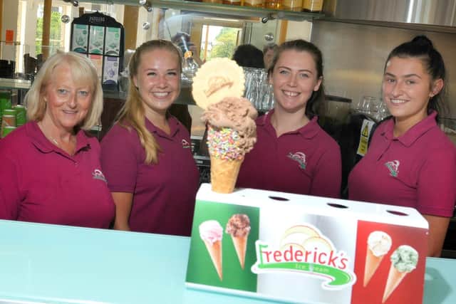 Frederick's staff Sue Prescott, Charlotte Farnworth, Emma Townson and Hannah Miles