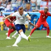 Harry Kane on the mark during the World Cup