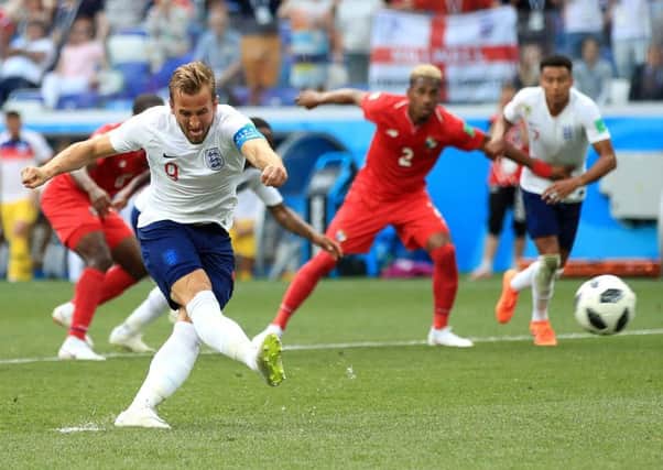 Harry Kane on the mark during the World Cup