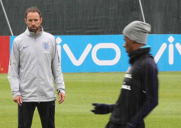 Gareth Southgate oversees training