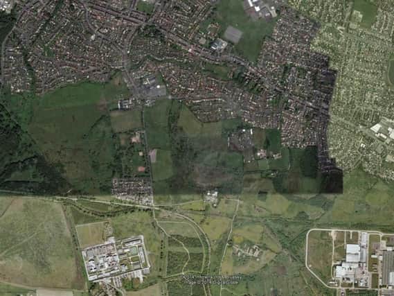 An aerial view of the South of Hindley site