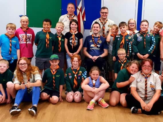 Martin Hibbert with the 5th Tyldesley Cubs