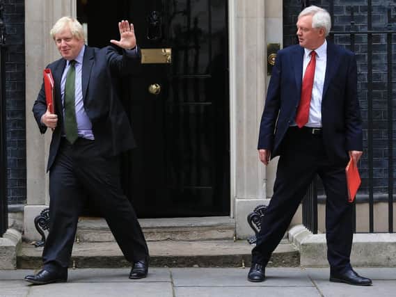 Boris Johnson, former Foreign Secretary, and David Davis, former Secretary of State for Exiting the European Union