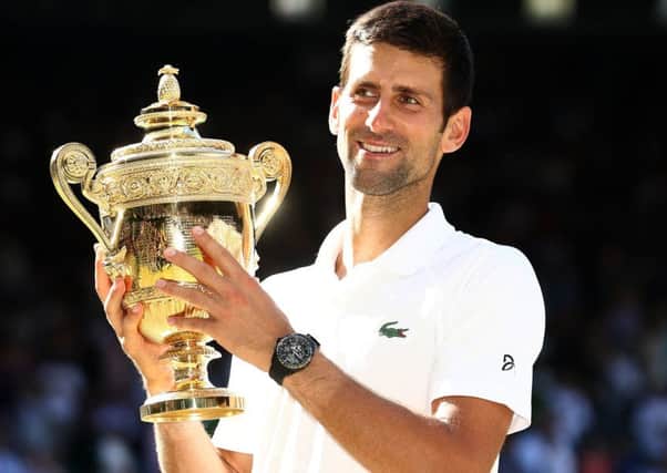 Novak Djokovic with the trophy