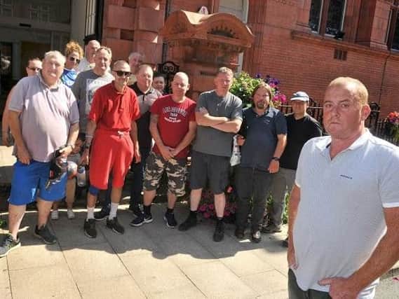 Borough market traders protest outside Wigan Town Hall