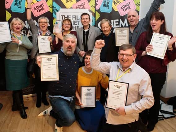 Leigh Film Society celebrating at the 2017 Cinema For All awards event