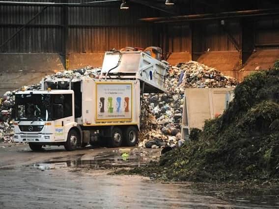 Some of the waste before incineration