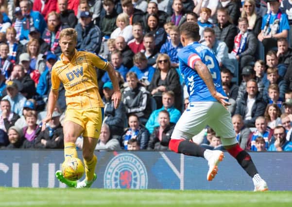 Michael Jacobs in action for Wigan Athletic at Rangers