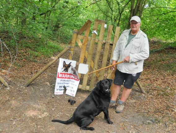 Michael Hurst at the section of Porter's Wood which has been fenced off