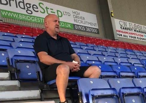Shaun Edwards taking in Wigan's derby with St Helens. Picture: @jamesroughley/Twitter