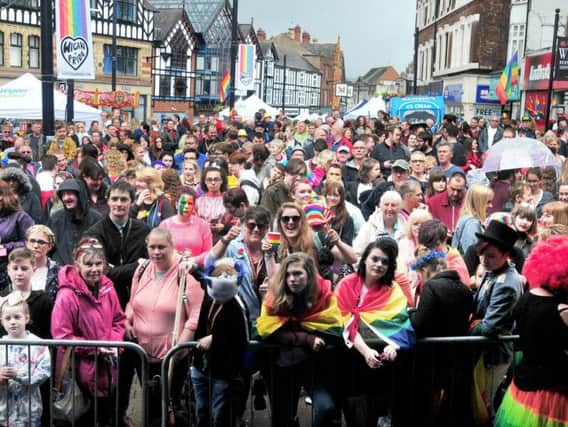 Crowds at last year's Wigan Pride