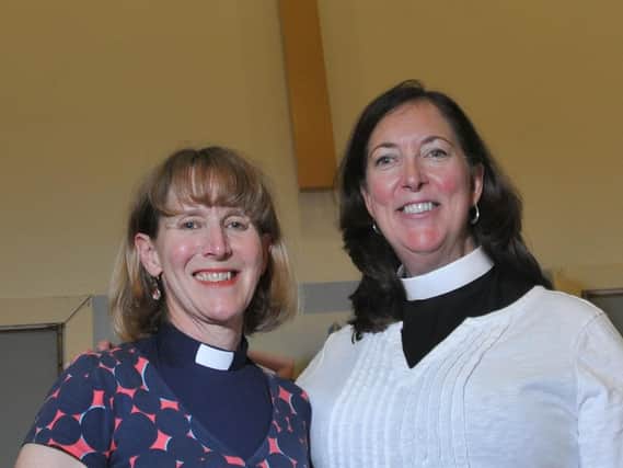 Rev Frances Shoesmith, with Jennifer McKenzie, Archdeacon of Wigan and West Lancs