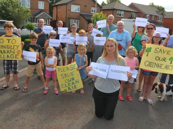 Residents protesting the South of Hindley plans