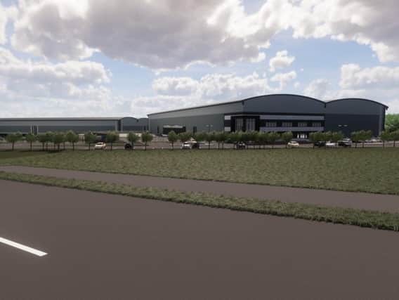 An image showing how the logistics hub could look