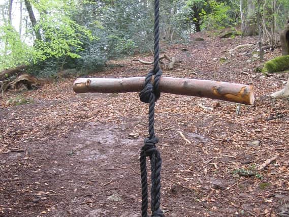 A rope swing