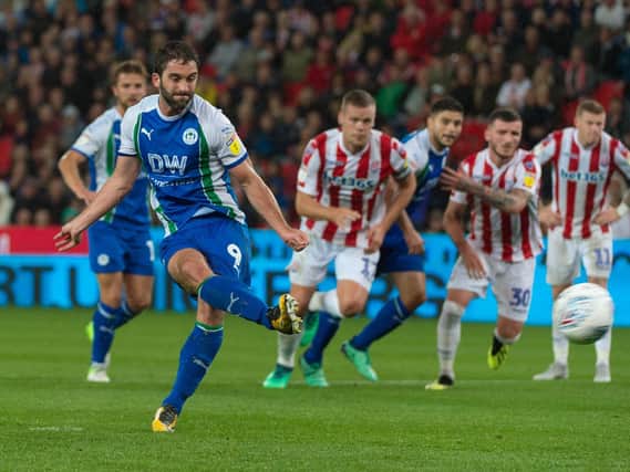 Will Grigg scores against Stoke