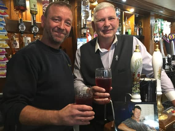 Kevin Clossick and Old Pear Tree landlord Shaun ODonnell have given up alcohol for August