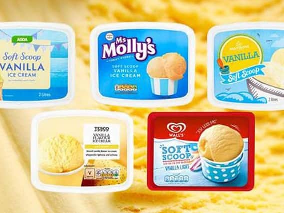 Vanilla ice creams which contain no vanilla, no cream and no fresh milk