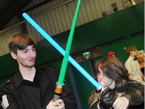 Youngsters who have already mastered lightsabre skills at a previous Comic Con