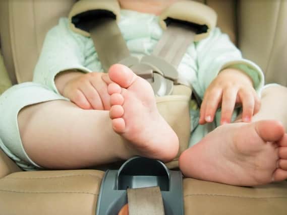 Rospa has warned not to leave young babies in car seats for more than 30 minutes. Stock image