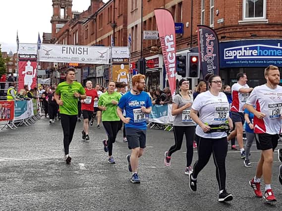 Runners at the start of the Wigan 10k