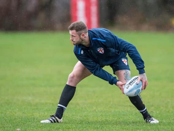 Zak Hardaker resumes training after a doping ban today. SW Pix