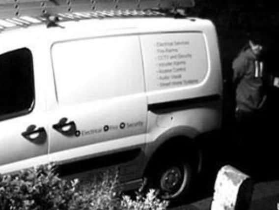 A van owner from Appley Bridge caught an offender taking tools from his van on CCTV