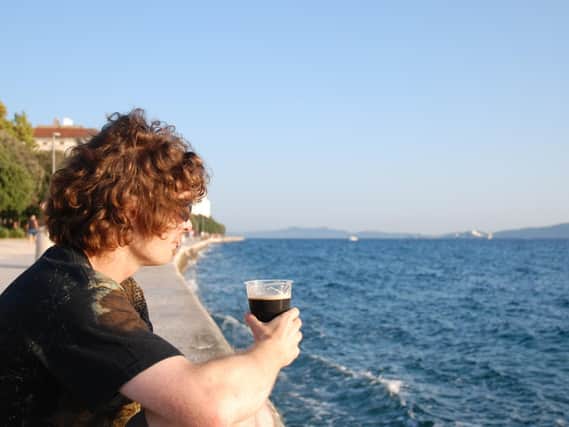 Hoppy Hour correspondent Andrew Nowell enjoying a craft beer festival by the sea in Zadar, Croatia